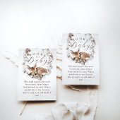 Woodland Deer Winter Book Request Baby Dusche Begleitkarte