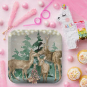 Woodland Dei Christmas Celebration Paper Plate Pappteller (Party)