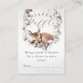 Woodland Dei Winter Diaper Kinderdusche Begleitkarte (Vorderseite)