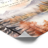 Woodland Diaper Raffle Sign Fall Babydusche Junge Poster (Ecke)