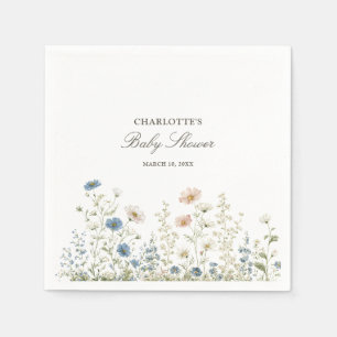 Woodland Dreams Floral Cottage Baby Shower Serviette