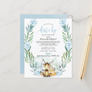 Woodland Drive by Baby Shower Budget Einladung