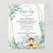 Woodland Drive by Baby Shower Budget Einladung (Vorderseite)