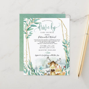 Woodland Drive by Baby Shower Budget Einladung