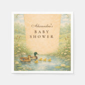 Woodland Duck Baby Shower Serviette (Vorderseite)