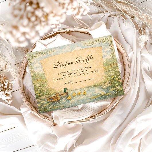 Woodland Duck Diapper Raffle Begleitkarte