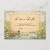 Woodland Duck Diapper Raffle Begleitkarte (Vorderseite)