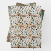 Woodland Earth Tones Muster Urlaub Geschenkpapier Set (Beispiel)