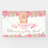 Woodland Eichhörnchen Blumenspülung Begrüßung Banner (Horizontal)