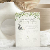 Woodland Eichhörnchen Kinderdusche Candy Game Card Einladung