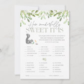 Woodland Eichhörnchen Kinderdusche Candy Game Card Einladung (Vorderseite)