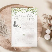 Woodland Eichhörnchen Kinderdusche Candy Guessing Flyer