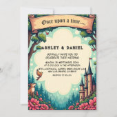 Woodland Enchanted Forest Castle Fairytale Wedding Einladung (Vorderseite)