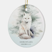 Woodland - Erste Weihnachtszeit mit Baby-Foto Keramik Ornament (Links)