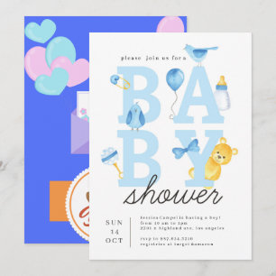 Woodland Es ist ein Junge Wald Freunde Baby Dusche Einladung