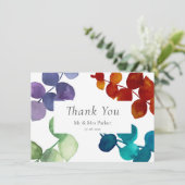 Woodland Eucalyptus Floral Vielen Dank Dankeskarte (Stehend Vorderseite)