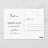 Woodland Eukalyptus Greenerity Wedding Vielen Dank Postkarte (Rückseite)