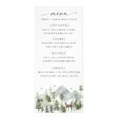 Woodland Evergreen Wedding Menu Werbekarte (Vorne)