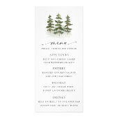 Woodland Evergreen Wedding Menu Werbekarte (Vorne)