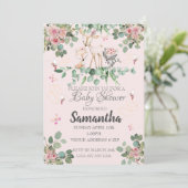 Woodland Fairy Baby Dusche Einladung (Stehend Vorderseite)