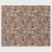 Woodland Fairy Birthday Baby Dusche Geschenkpapier (Flach)