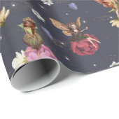 Woodland Fairy Birthday Baby Dusche Geschenkpapier (Rolleneckpunkt)