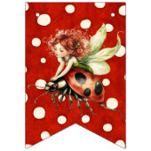 Woodland Fairy Mushroom Polka Dot Happy Birthday Wimpelkette (Erste Fahne)