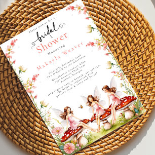 Woodland Fairy Mushroom Verzaubertes Brautparty Einladung