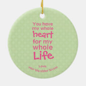 Woodland Fairy Princess Little Sister Keramik Ornament (Hinten)