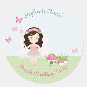 Woodland Fairy Princess Runder Aufkleber