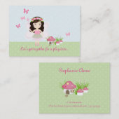 Woodland Fairy Princess Telefonnummerkarte (Vorne/Hinten)