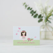 Woodland Fairy Princess Telefonnummerkarte (Stehend Vorderseite)