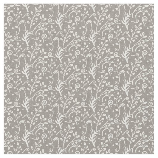 Woodland Fairytale Fern Swirl Baby Girl Nursery Stoff (Nahaufnahme)