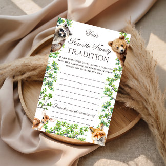 Woodland Family Tradition Baby Shower Advice