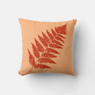 Woodland Fern 1, Mandarin Orange Kissen
