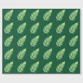 Woodland Fern 1, Smaragd und leicht grün Geschenkpapier (Flach)