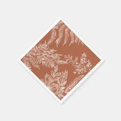 Woodland Fern Botanisches Hochzeitspapier Napkin Serviette (Ecke)