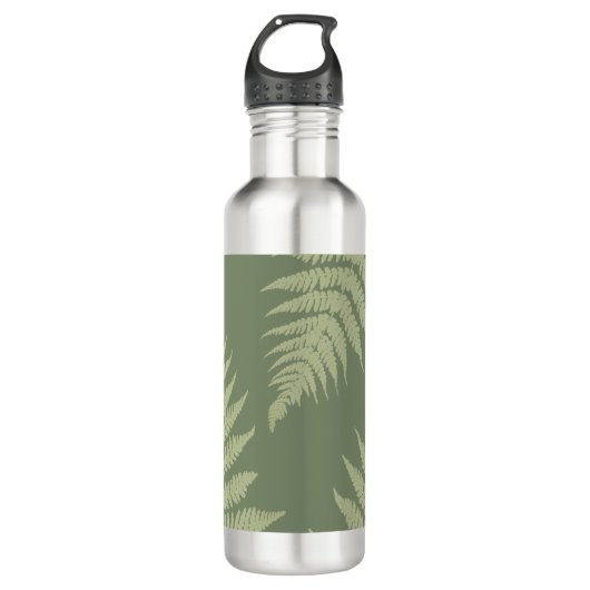 Woodland Fern hinterlässt kundenspezifische Hinter Edelstahlflasche (Vorderseite)
