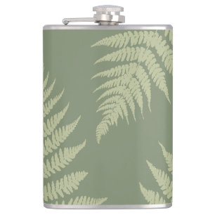 Woodland Fern hinterlässt kundenspezifische Hinter Flachmann