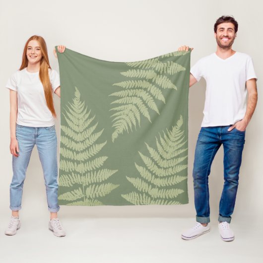 Woodland Fern hinterlässt kundenspezifische Hinter Fleecedecke (Beispiel)