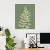 Woodland Fern hinterlässt kundenspezifische Hinter Poster (Heimbüro)