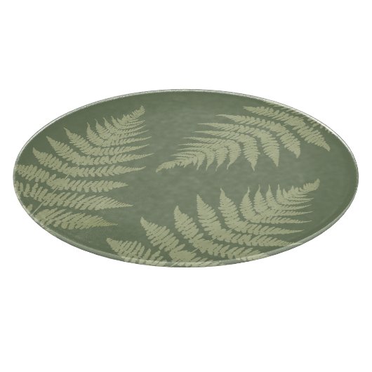 Woodland Fern hinterlässt kundenspezifische Hinter Schneidebrett (Ecke)