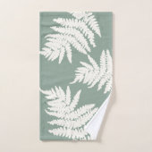 Woodland Fern Leaf Custom Background Colors  Badhandtuch Set (Handtuch)