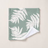 Woodland Fern Leaf Custom Background Colors Badhandtuch Set (Waschlappen)