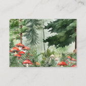 Woodland Fern & Mushroom Diaper Raffle Forest Begleitkarte (Rückseite)