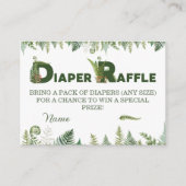 Woodland Fern & Mushroom Diaper Raffle Forest Begleitkarte (Vorderseite)