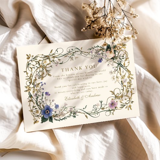Woodland Fern Wedding Dankeskarte
