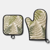Woodland Ferns Ofenhandschuh & Topflappen-Set (Vorderseite)