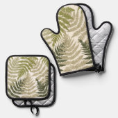 Woodland Ferns  Ofenhandschuh & Topflappen-Set (Vorderseite/Rückseite)
