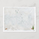 Woodland First Snow Weihnachtskarte Feiertagspostkarte (Rückseite)